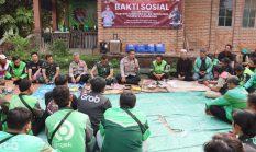 Sambut Hari Bhayangkara, Polresta Tangerang Baksos Bareng Komunitas Ojol